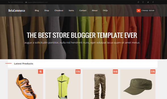 BetaCommerce Responsive Blogger Template