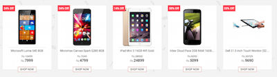 Snapdeal Electronics Monday deals at 2PM