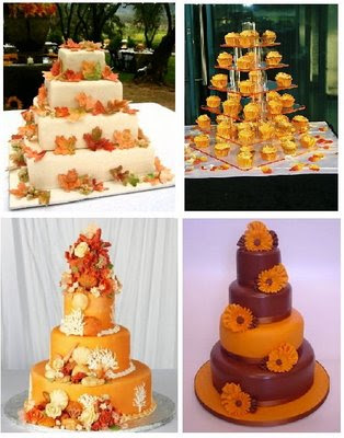 Orange Wedding Cakes