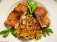 Zucchini Rösti mit gebratenem Fisch - Victoriabarsch