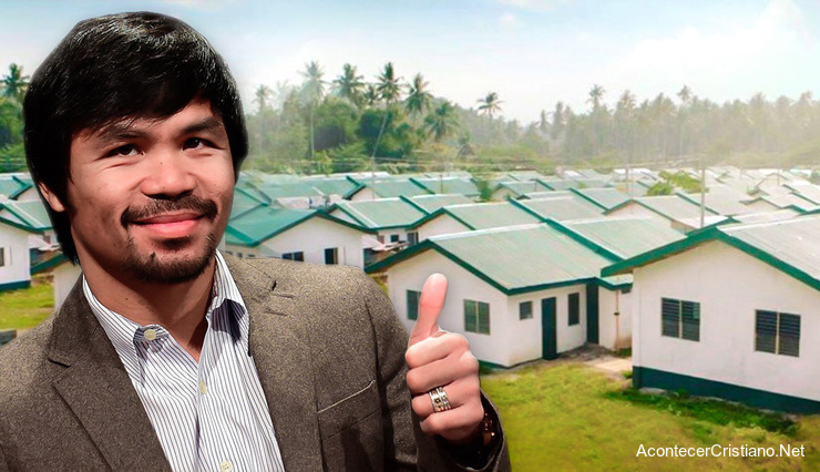 Manny Pacquiao dona 1.000 casas 