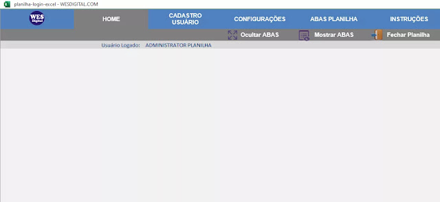 Planilha Login Excel VBA 100% Grátis Planilha Login Excel VBA 100% Grátis
