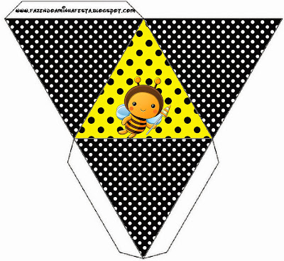 Baby Bees, Free Printable Pyramid Box.