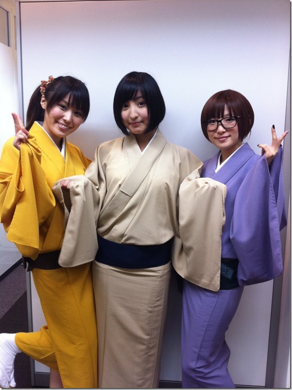 王立マフィリア声優学院 じょしらく 佐倉綾音 南條愛乃 山本希望が着物姿を披露