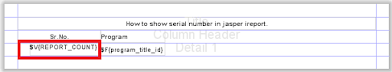 How to add serial number in jasper ireport