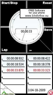 Soft Touch StopWatch is a chronometer for Symbian S60 5th Edition.