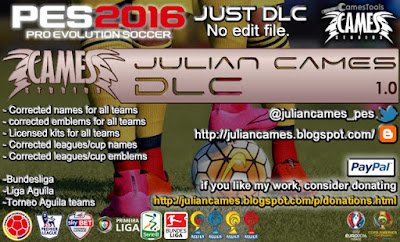 PES 2016 Julian Cames Patch DLC V1.2 released!