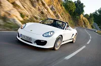 Porsche Boxster Spyder on the track