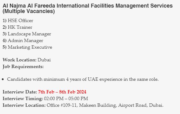 UAE Jobs Vacancies From Today, 04 April 2024