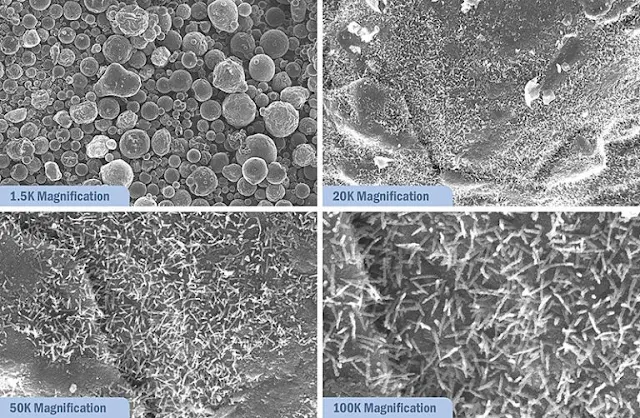 Image Attribute: Scanning electron microscope of AlSi10Mg powder with Carbon nanotubes grown on the surface. / Source: U.S. Navy