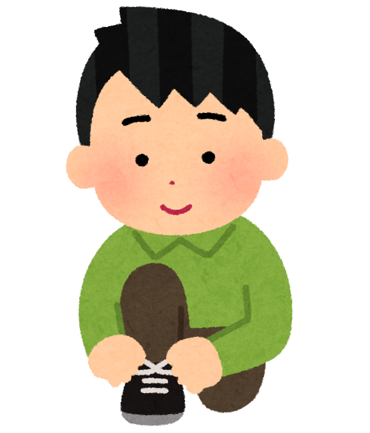 靴紐を結ぶ人のイラスト 男性 かわいいフリー素材集 いらすとや