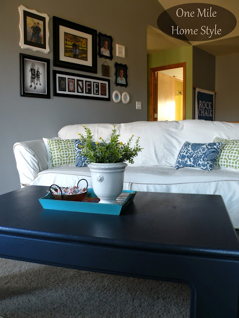 Go Bold With A Navy Coffee Table | One Mile Home Style