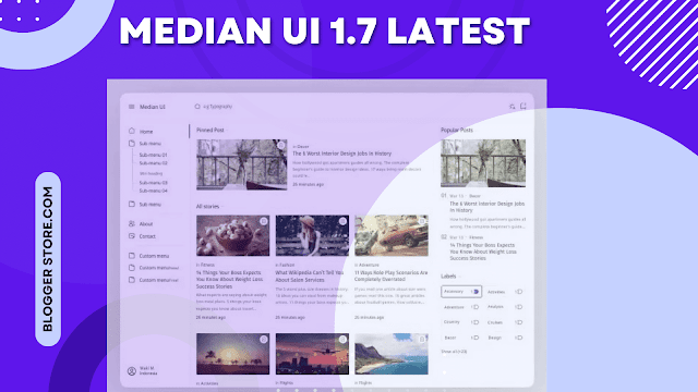 Median UI 1.7 Premium Blogger Template - Blogger Store