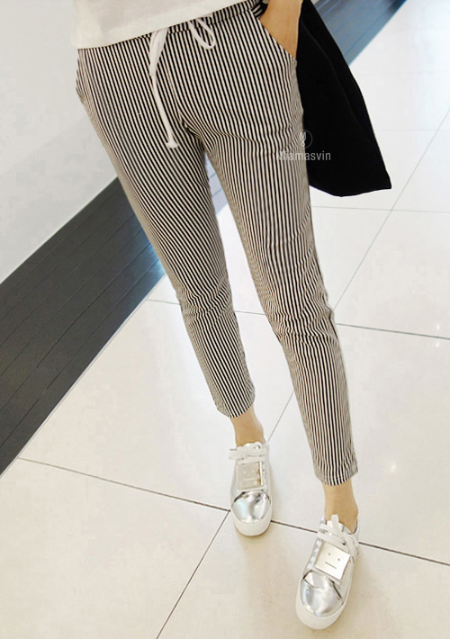 Stripe Slim Fit Pants