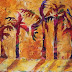 Maui Palms Contemporary Landscape Paintings by Arizona Artist Amy Whitehouse