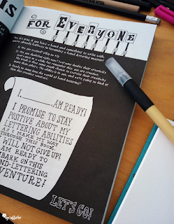 Handlettering for everyone - Ein Versprechen an sich selbst - Buchseite