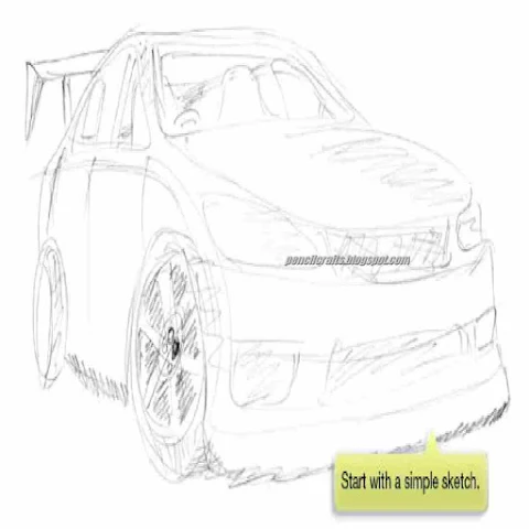 Here is a Car Drawing Easy Step By Step.