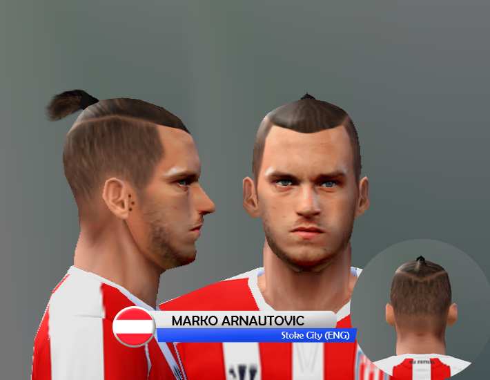 ultigamerz: PES 6 Marko Arnautovic (Stoke City) New 2016 Face &amp; Hair