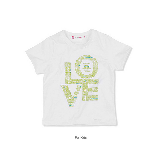 Text Print Love T-Shirt