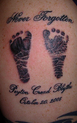 Cute Baby Feet Tattoos Designs