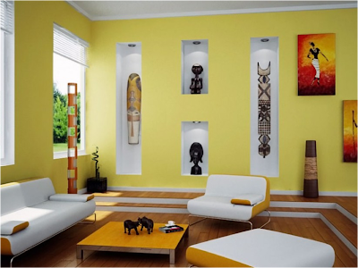 living Room yellow colour