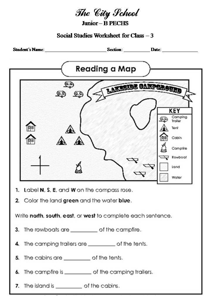 The City School: SST Worksheet Class - 3