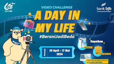 Rebut Hadiah iPhone hingga Logam Mulia, Dengan Mengikuti Tantangan Video 'A Day In My Life' bank bjb