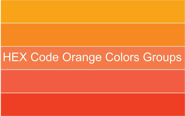 HEX Code Orange Colors Groups