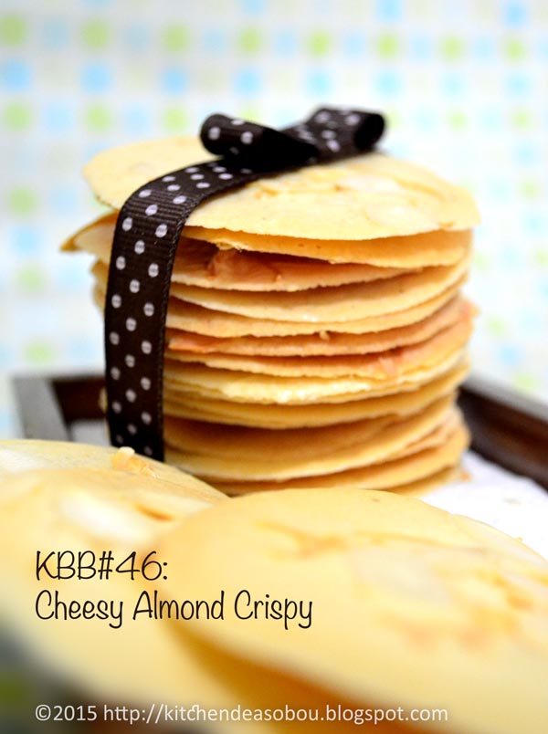 KBB#46 Cheesy Almond Crispy  Let's Bake and Have Fun