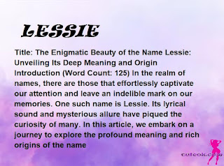 meaning of the name "LESSIE"
