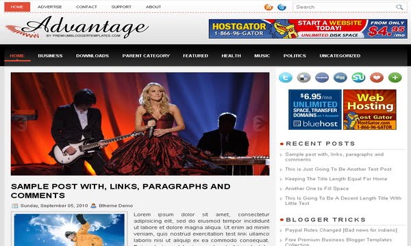 Advantage Blogger Template