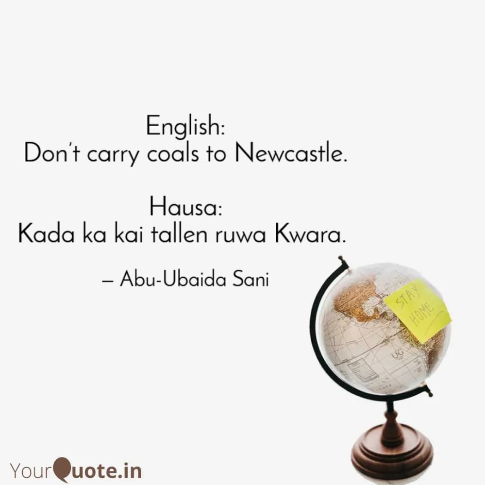 Abu-Ubaida Sani (English-Hausa Proverbs)