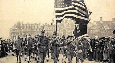 US Soldiers Marching During WWI