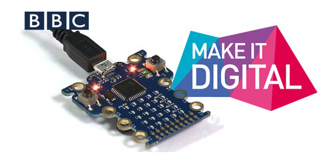 BBC tiny programmable Micro bit chip 