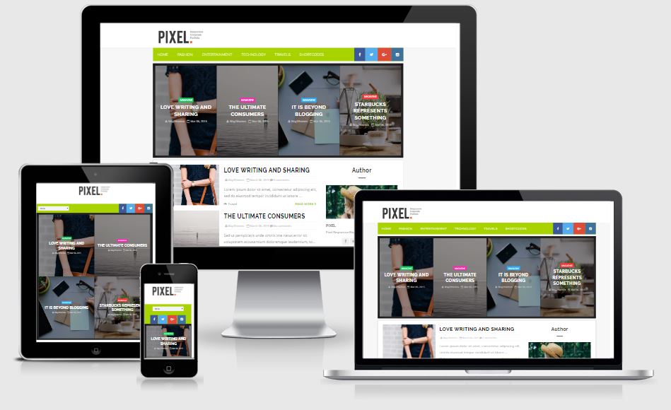 Pixel Template Blogger Responsive