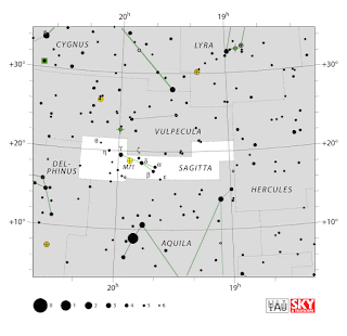 IAU: Карта на съзвездието Стрела | Sagitta