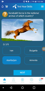 Telenor Quiz (Test Your Skills) Today Correct Answers