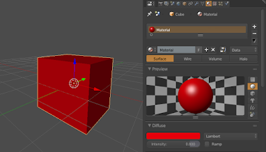 Panel penambah warna material di Blender.