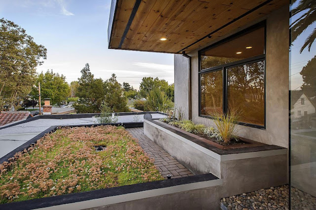 Modern exterior facade of the Contemporary Style Home in Burlingame