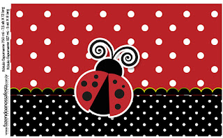 Ladybug Party Free Printable Candy Bar Labels.