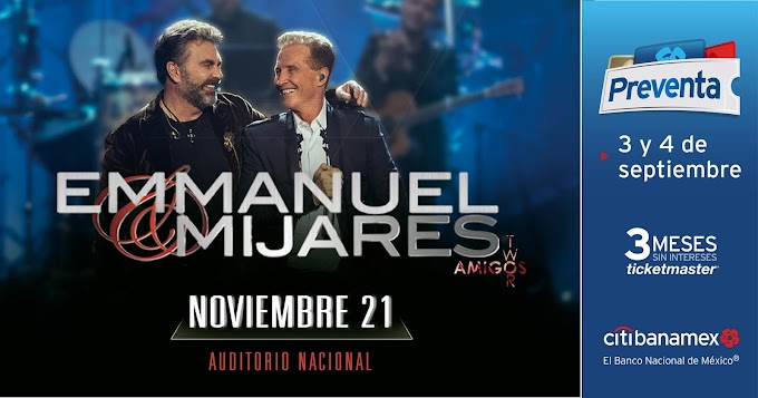 Emmanuel & Mijares ofrecerán otro concierto en el Coloso de Reforma el próximo 21 de noviembre.
