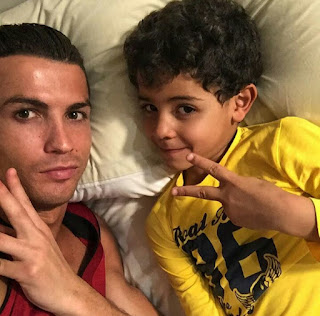 Cristiano Ronaldo shares cute Bed time photo with son and they look fab