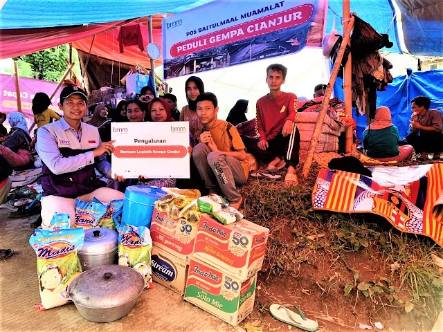 Bank Muamalat dan BMM Salurkan Bantuan untuk Penyintas Gempa Cianjur