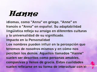 significado del nombre Hanne