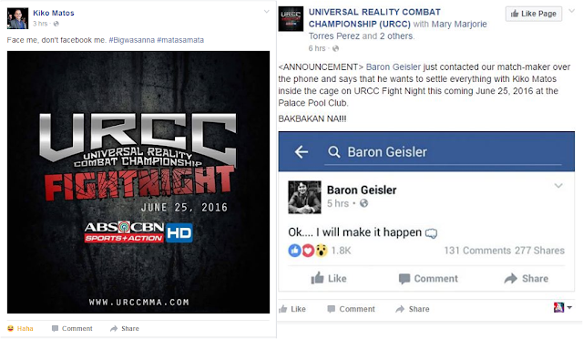 Baron Geisler And Kiko Matos Will Fight Inside The Cage Of URCC Cage To Settle Their Argument!