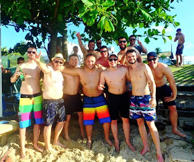Brazilian Men Wedding Praia de Jurere Florianopolis Brazil Beach