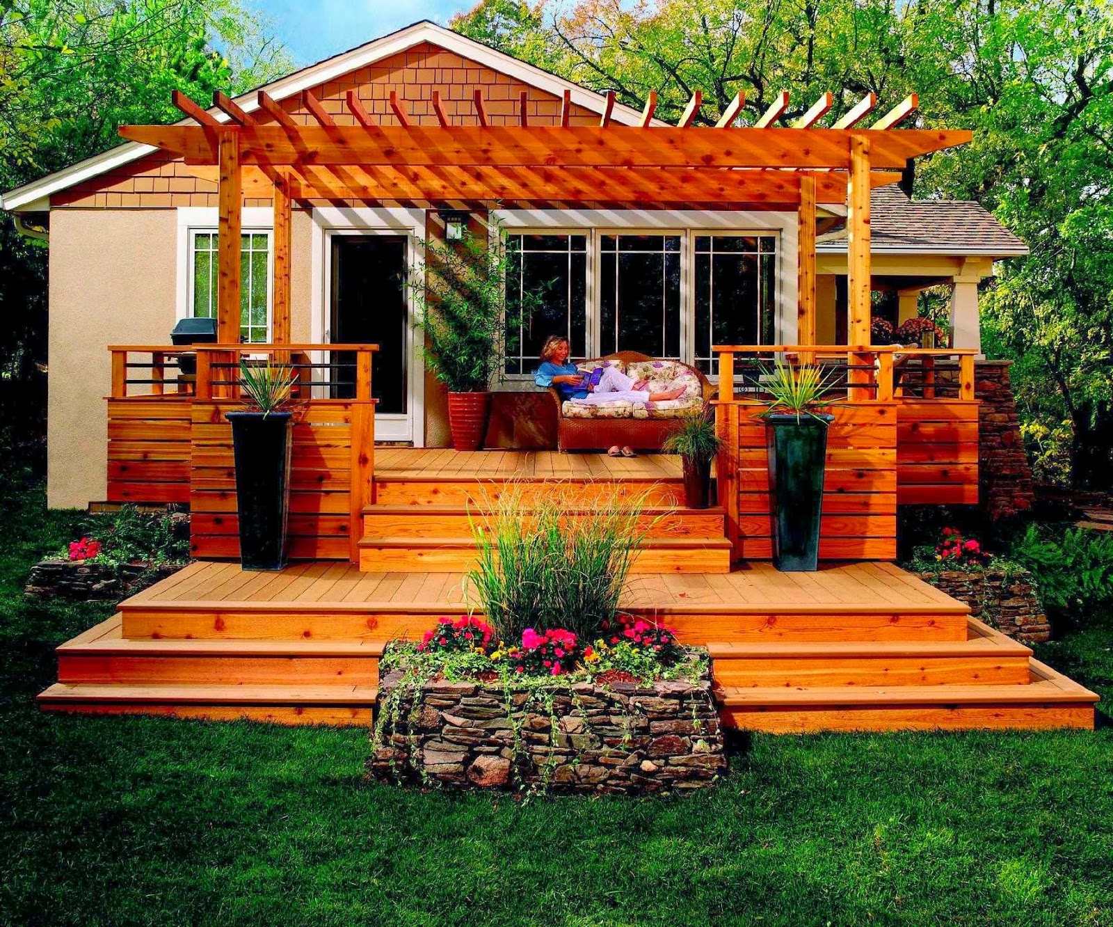 Awesome backyard deck design  Backyard Design Ideas