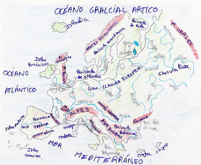 mapa europa fisico. Europa: mapa físico