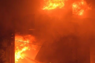 إخماد حريق هائل بمحالج كساب شرق سنار