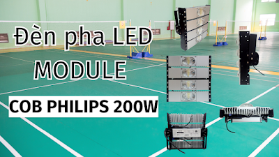 Đèn pha led module cob philips sân bóng 200w